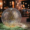 LED Gartenlampe, schwarz, Erdspitz mit Kugel, antik, IP44 Bild 2