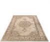 KADIMA DESIGN Teppich Orientalisch Wohnzimmer 100% Polyester Teppich Kurzflor, Läufer, Höhe: 12 mm, Florhöhe: 8 mm, Handwäsche, Rücken - Baumwolle, Läufer, 80x150, Beige Bild 2