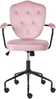 Schreibtischstuhl VELISSE Samtstoff Pastellrosa Bild 5