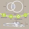 Nettlife LED Deckenleuchte Wohnzimmer 2 Ringe Schwarz/Weiß/Silber Modern 23W Deckenlampe 40.5CM, Nicht dimmbar, LED fest integriert, Warmweiß, für Wohnzimmer Schlafzimmer Flur Büro Balkon Küche Bild 3