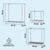 KHG Wandregal 3er Set grau aus Metall pulverbeschichtet, großes Regal 40 x 40 x 15 cm, Hängeregal ideal für Bücher, Pflanzen & Deko, für Wohn-, Ess-, Schlaf-, Badezimmer & Küche Bild 4