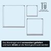 KHG Wandregal 3er Set grau aus Metall pulverbeschichtet, großes Regal 40 x 40 x 15 cm, Hängeregal ideal für Bücher, Pflanzen & Deko, für Wohn-, Ess-, Schlaf-, Badezimmer & Küche Bild 3