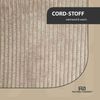 ROHRSCHNEIDER Hundebett - Cord, Hundekorb, Tierbett, Wendekissen, Bezug waschbar, rutschfest Beige 15x70x49cm Bild 4