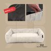 ROHRSCHNEIDER Hundebett - Cord, Hundekorb, Tierbett, Wendekissen, Bezug waschbar, rutschfest Beige 15x70x49cm Bild 2