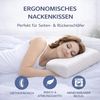 YaLiva Decor Kopfkissen ergonomisches Nackenkissen mit Memory Foam, extra weich, orthopädisch für Seiten- & Rückenschläfer, weiß, 50 x 30 x 10 cm Bild 5