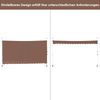 Klemmmarkise 400 cm breit Balkonmarkise ohne Bohren UV-beständig höhenverstellbar Braun Bild 4