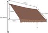 Klemmmarkise 400 cm breit Balkonmarkise ohne Bohren UV-beständig höhenverstellbar Braun Bild 2