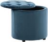 CLP Sitzhocker Pantin Samt mit Stauraum,blau Bild 3