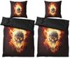 Sanilo Bettwäsche Totenkopf in Flammen 135x200 cm, Bettbezug und Kissenbezug, Baumwolle, 4 teilig Bild 4