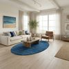 Gabbeh Teppich - Softy - Uni 230 x 150 cm - blau - oval Bild 2