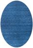 Gabbeh Teppich - Softy - Uni 230 x 150 cm - blau - oval Bild 3