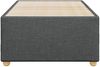vidaXL Bettgestell ohne Matratze Dunkelgrau 90x200 cm Stoff 3284702 Bild 4