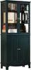 HOLTICO Hochschrank Freistehender küchenschränke mit Glastür, Glasküchenschrank, 183 cm (1-St) klassischer hoher Schrank mit Glastür und verstellbaren Regalen Bild 3
