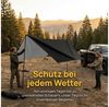 AKKEE Sonnensegel Sonnenschutz für Camping im Freien, 3-4 Personen, 3x3 m, mit Stangen Bild 3