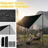 AKKEE Sonnensegel Sonnenschutz für Camping im Freien, 3-4 Personen, 3x3 m, mit Stangen Bild 4
