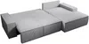 Vente-unique - AMELIA Sofa SamtStoff Grau - B 167 cm x H 85 cm x L 297 cm Bild 5