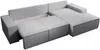 Vente-unique - AMELIA Sofa SamtStoff Grau - B 167 cm x H 85 cm x L 297 cm Bild 4