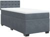 vidaXL Boxspringbett mit Matratze Dunkelgrau 90x190 cm Samt 3286187 Bild 2