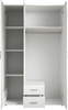 Kleiderschrank Klaas / Karl, Holzwerkstoff, Weiß, Verspiegelt, 120 x 195 x 55 cm Bild 5