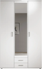 Kleiderschrank Klaas / Karl, Holzwerkstoff, Weiß, Verspiegelt, 120 x 195 x 55 cm Bild 4