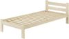 Unbehandeltes Massivholzbett Einzelbett 90x200 Fichte massiv mit wählbarem Zubehör V-60.60N-09Rollrost und Matratze inkl. Bild 2