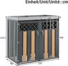 Mülltonnenbox ,mit rautenförmigen Belüftungslöchern, trash storage compartments,Abschließbar, Zwei Türen,Pflanzfläche Bild 3