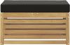 vidaXL Outdoor Hocker Bank Weiß 80 x 43 x 45 cm Massivholz Akazie 901690 Bild 3