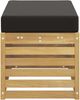 vidaXL Outdoor Hocker Bank Weiß 80 x 43 x 45 cm Massivholz Akazie 901690 Bild 4