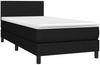 vidaXL Boxspringbett mit Matratze, Stoff, Schwarz, 100x200 cm, H2 Bild 3