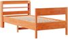 vidaXL Massivholzbett ohne Matratze Wachsbraun 75x190 cm Kiefernholz 3306953 Bild 3