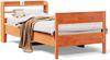 vidaXL Massivholzbett ohne Matratze Wachsbraun 75x190 cm Kiefernholz 3306953 Bild 2