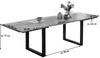 Esstisch Baumkante Akazie nuss 120(200)x90 Ansteckplatten schwarz ADINA 155644789 Bild 5
