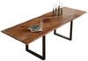 Esstisch Baumkante Akazie nuss 120(200)x90 Ansteckplatten schwarz ADINA 155644789 Bild 2