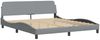 vidaXL Bettgestell "Dover" Hellgrau 183x213 cm Stoff 373304 Bild 3
