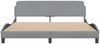 vidaXL Bettgestell "Dover" Hellgrau 183x213 cm Stoff 373304 Bild 4