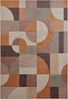 TaraCarpet Teppich Tara Carpet Teppich Mesina 70tes, rechteckig, Höhe: 7 mm, Retro Teppich in braun blau orange grün creme Pop Art 80X150 Bild 1