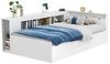 OKWISH Kinderbett Einzelbett mit Stauraum, mit Schubladen,Bücherregal und Stauschrank,90*200cm Bild 1