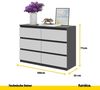 Furnica Kommode Sideboard 6 Schubladen - Anthrazit H70cm B100cm T33cm Bild 4