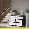 Furnica Kommode Sideboard 6 Schubladen - Anthrazit H70cm B100cm T33cm Bild 3