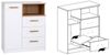 Marmex Möbel Grant Set-03B Jugendzimmer Komplett-Set 4-teilig mit Kommode, Schreibtisch, Wandregal, offenes Regal, Kinderzimmermöbel mit Schreibtisch, laminierte Spanplatte, weiß+riviera Eiche, 234x195x55 cm Bild 2