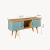 TV Schrank Tysvær 120x40x58 cm Bambus/Blau [en. casa] Bild 3