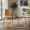 CLP 4er Set Stapelstühle Gahanna Formholz mit HPL-Laminat Stahlgestell bis 150 kg,natura Bild 2