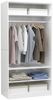 vidaXL '800231' Kleiderschrank, Spanplatte, Hochglanz-Weiß 100 × 50 × 200 cm Bild 4