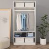vidaXL '800231' Kleiderschrank, Spanplatte, Hochglanz-Weiß 100 × 50 × 200 cm Bild 3