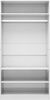 vidaXL '800231' Kleiderschrank, Spanplatte, Hochglanz-Weiß 100 × 50 × 200 cm Bild 5