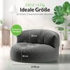 Green Bean® Sitzsack Sofa mit Füllmaterial - Lounge im Sitzsack-Design 90x50cm mit ergonomischer Rückenlehne & waschbarem Bezug - Indoor und Outdoor geeignet in Anthrazit Bild 3
