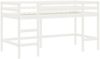 vidaXL Kinderhochbett mit Leiter Weiß 90x190 cm Massivholz Kiefer 835902 Bild 2