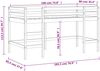 vidaXL Kinderhochbett mit Leiter Weiß 90x190 cm Massivholz Kiefer 835902 Bild 3