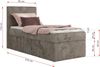 Boxspringbett TILIANO 90x200 Cord inkl. Bettkasten, Einzelbett 7-Zonen Multipocket-Matratze & Topper, Modernes Design mit hohem Kopfteil - Hellbraun Cordstoff - H4 - Topper T25 Bild 4