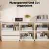 BlingBin Aufbewahrungsbox Faltbare Aufbewahrungskorb, Aufbewahrungskiste mit Griff, Küchen Körbe (8er Set, 8 St, Produktabmessungen: 42 × 28 × 20 cm, Material: Vliesstoff), Kleiderschrank Organizer für Kleidung, Würfelregal, Spielzeug, Grau Bild 4